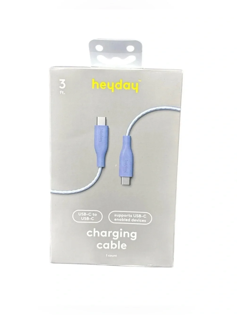 heyday Light Blue Wired Headphones with Matching Cable, Charger & Tech Charm